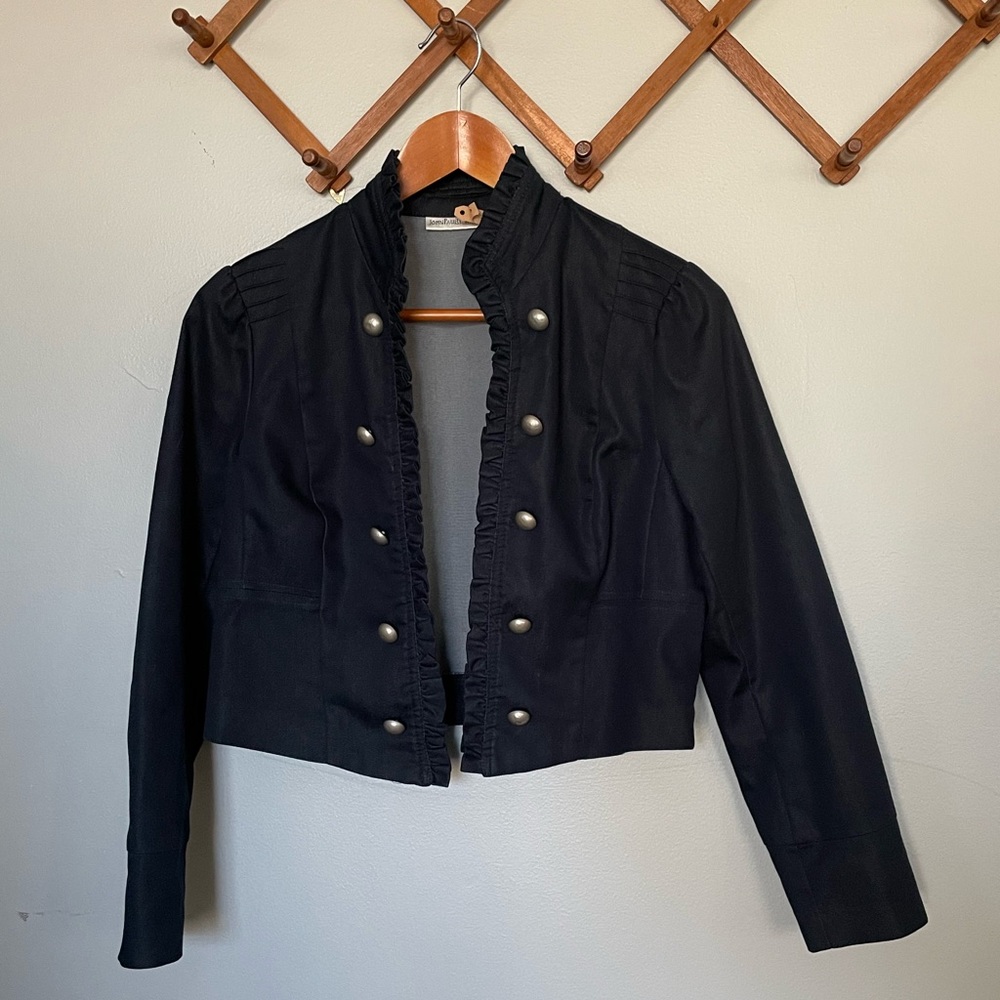 3/$25! John Paul Richard Chambray Ruffle Jacket